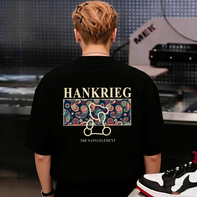 Jackson Wang Short-Sleeve Men's 2026 New Model 320g Heavyweight Pure Cotton American High Street Bear Print Summer T-Shirt Jackson Wang Short-Sleeve Men's 2026 New Model 320g Heavyweight Pure Cotton American High Street Bear Print Summer T-Shirt