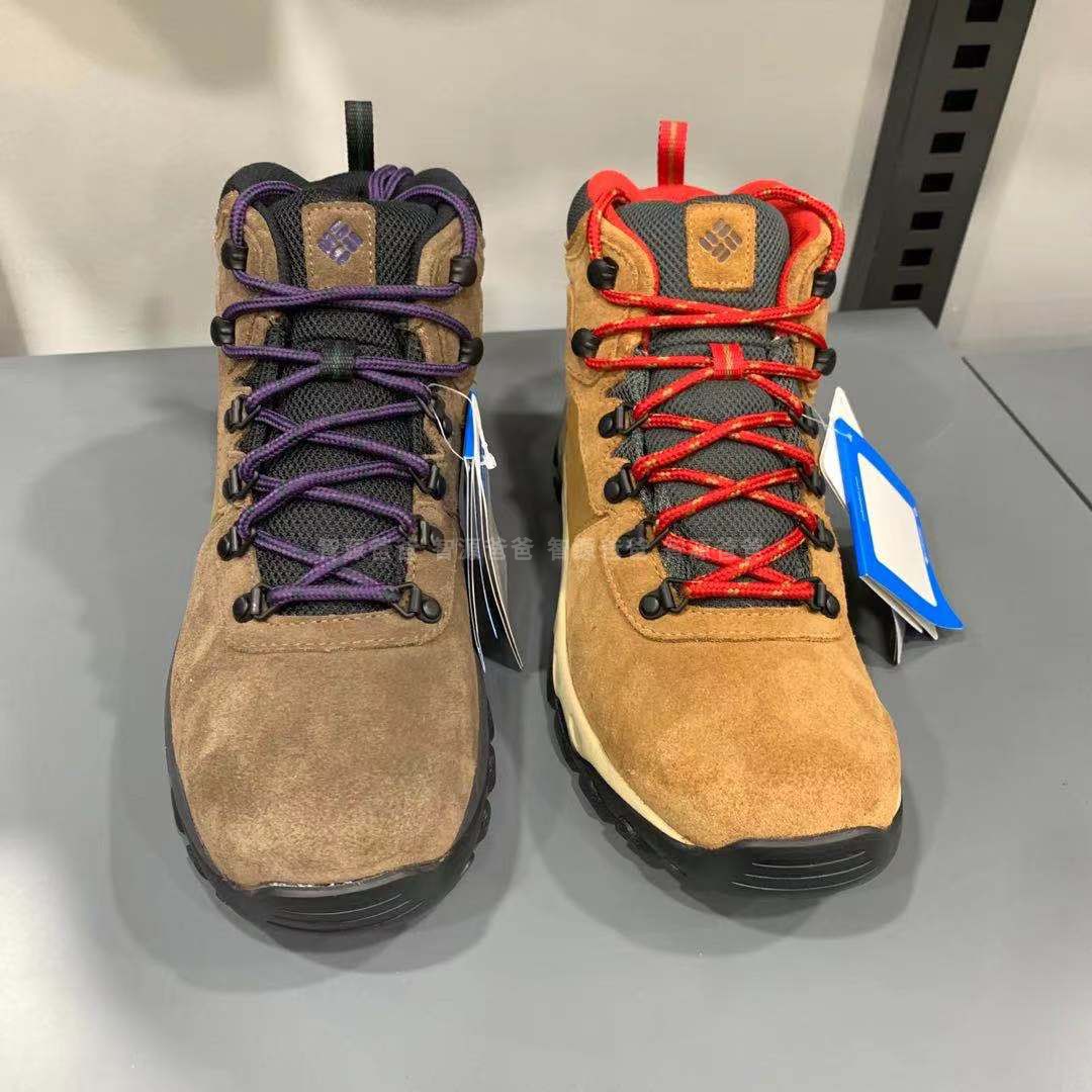 columbia Colombian men's hiking shoes suede cowhide waterproof non-slip mid-barrel hiking shoes Korea