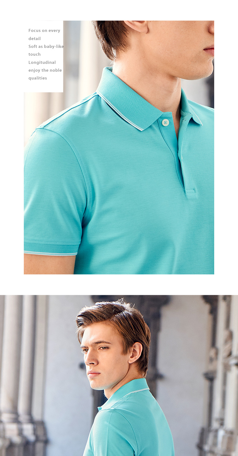 Áo sơ mi nam tay ngắn T 2018 mùa hè Mới tươi tắn và thanh lịch Áo sơ mi POLO nam tính shop bán áo thun nam có cổ