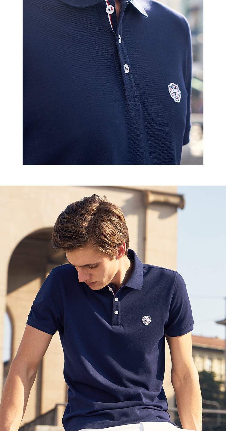 Mr. Cloth Áo sơ mi đơn giản kiểu Mỹ Áo thun nam ngắn tay mùa hè Bố trung niên Áo thun nam âu yếm polo trắng