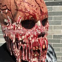 Halloween skull mask Haunted house secret room Blood-dripping messenger headgear mask Film and television props Horror thriller head