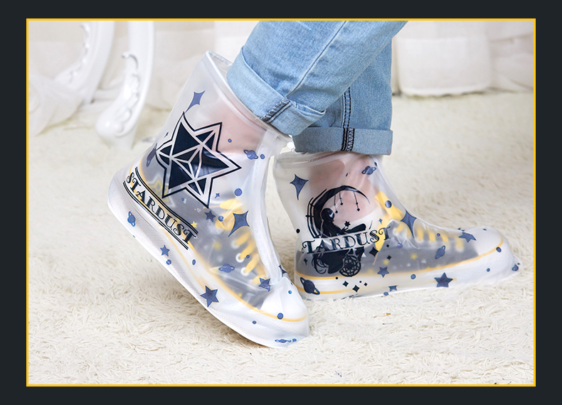 Dấu vết của stardust chính hãng như Mu Xinghe in mưa đi giày anime xung quanh ống đi mưa ống chống nước chống trượt set giày cho bé gái - Carton / Hoạt hình liên quan hoạt hình dán