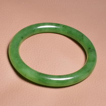 Stunned Dialect Hetian Jade Boutique Russian Warm Fruit Green Jasper Inner Diameter Card 56mm Round Bar Bracelet A4