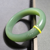 Hi Fantian Dialect Hetian Jade Boutique Russian Laokeng Jasper Pink Green Plum Inner Diameter 53mm Formal Bracelet R1