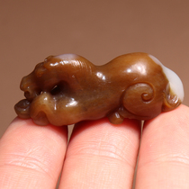 Hot dialect boutique Hetian jade grade Xinjiang with warm sugar white jade horse to success pendant O2