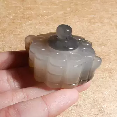 Xinjiang Hetian Jade Special offer 100 yuan Xinjiang blue and white gold silk jade festival high-rise teapot handle Hu handle piece P