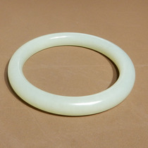 Stunning Dialect Hetian Jade Collection Grade Xinjiang Fine and Oily and Finished White Jade 58mm Womens Bracelet X6