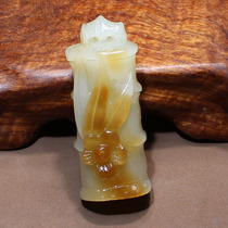 Dialect Brand Hetian Jade Boutique Xinjiang Qiemo Sugar White Jade Warm and Delicate Pendant Pendant N