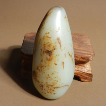 Shocking Dialect Hetian Jade Collection Grade Xinjiang Warm and Delicate Red Qin Leather Seed Material Single Seed Rough Stone Pendant Handle X