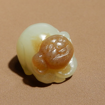 Hemp dialect Hetian jade from Xinjiang and the final material is oily and delicate high-fat sugar white jade hum hum laicai pendant w5