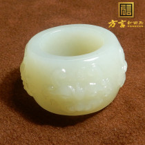 Диалект и Tian jade Collection Class Xinjiang fine oil moufurizing and end materiald white jade sob guard 21m Finger