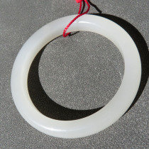 Rare dialect Hetian jade collection grade Xinjiang with oily and delicate mutton fat white jade inner diameter 54mm bracelet w2