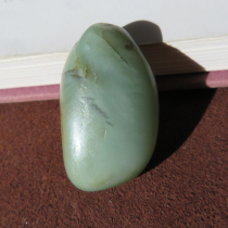 Dialect Hotan Jade Special Collection Grade Xinjiang Jade Dragon River Sand Jujube Green Seed Raw Stone Pendant Pendant w2