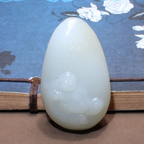 Dialect brand Hotan jade boutique Xinjiang sugar white jade warm and delicate Maitreya Laughing Buddha pendant pendant N