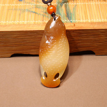 Stunned by the dialect and Tian jade boutique Xinjiang and the end of Jinshan brown sugar white jade pendant pendant N3