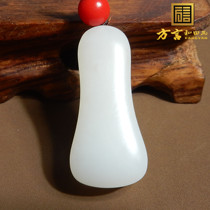 Dialect Hetian jade boutique collection grade Xinjiang delicate oily mutton fat white jade Wushi brand pendant X5