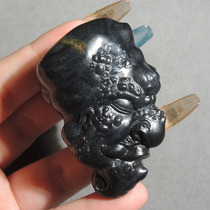 Meimeida dialect boutique special wear-grade Xinjiang poly-ink blue and white hanging gold leather seed material Arhat pendant pendant R1