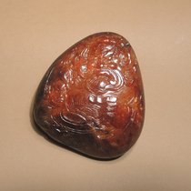 Heavyweight dialect Hetian jade Xinjiang Moyu River old ripe red Qin leather seed material single seed Zhongkui boutique hand piece h2