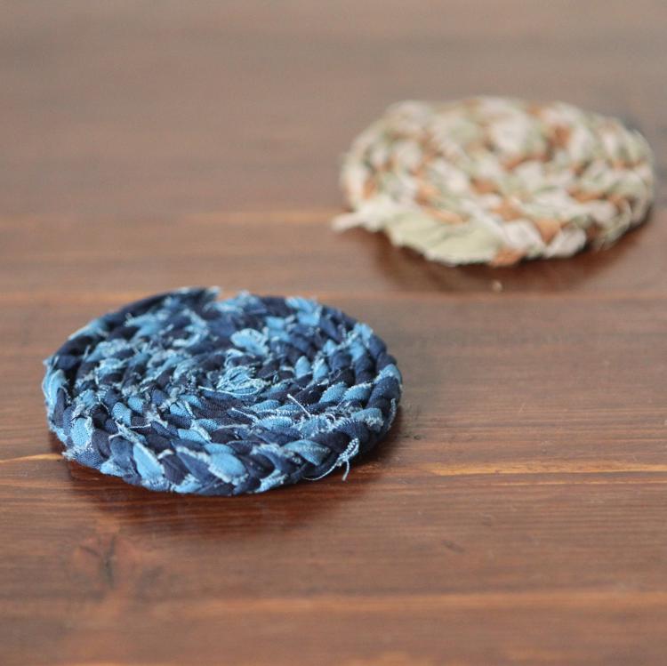 Handcrafted Rope Cup Cushion Tea Ceremony Tea Art Round Dining Mat DIY Blue Dyeing Persimmon for black tea green tea Pu'er tea-Taobao