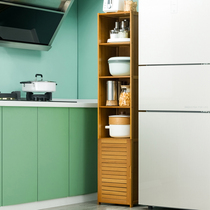 Kitchen slit storage rack floor multi-layer supplies Household Encyclopedia gap put pot and bowl seasoning storage rack