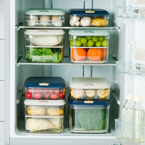 Refrigerator storage box drawer type egg box food freezer box kitchen storage fresh vegetable storage box artifact