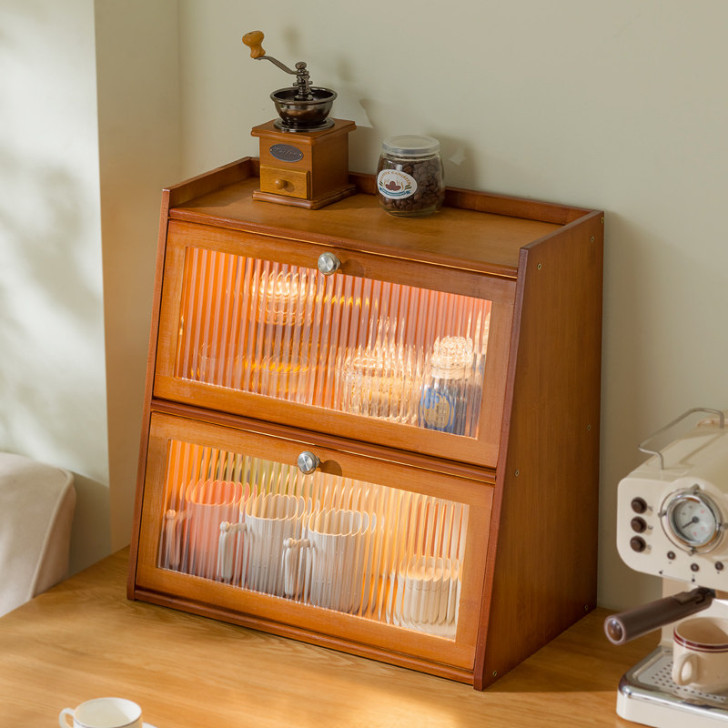 Desktop containing case cup containing cabinet tea set for display cabinet kitchen water glass shelve Nan bamboo cutlery storage cabinet