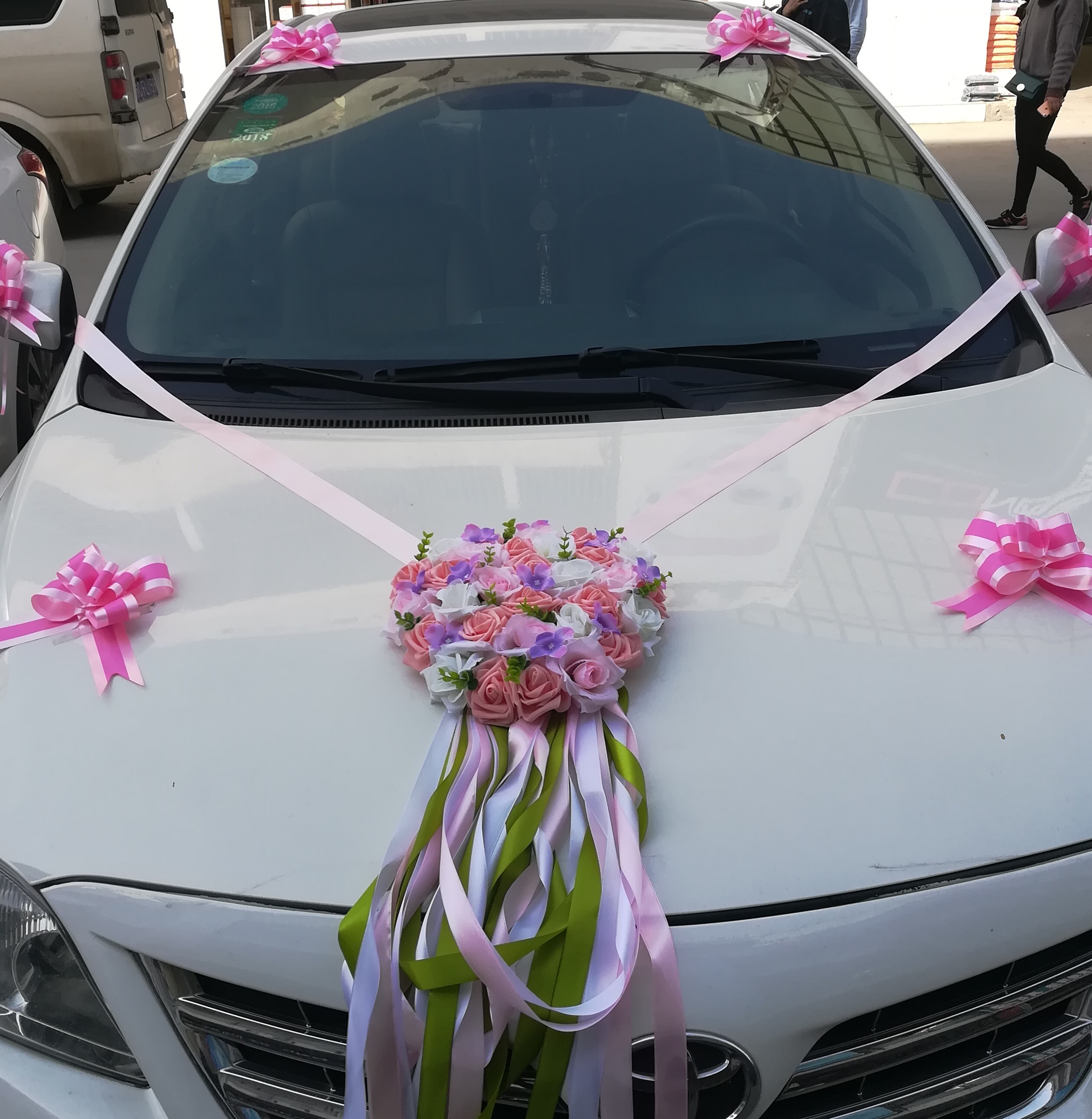 Wedding Gift Car Decoration Wedding Supplies Han Style Deputy Wedding Gift Car Placement Head Flower Suit Creative Simulation Flop Vice Car Team