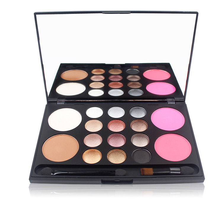 Novo makeup set 12 màu phấn mắt 2 màu blush công suất sửa chữa bột ánh sáng cao bóng trái đất hun khói hộp trang điểm phấn mắt dạng thỏi