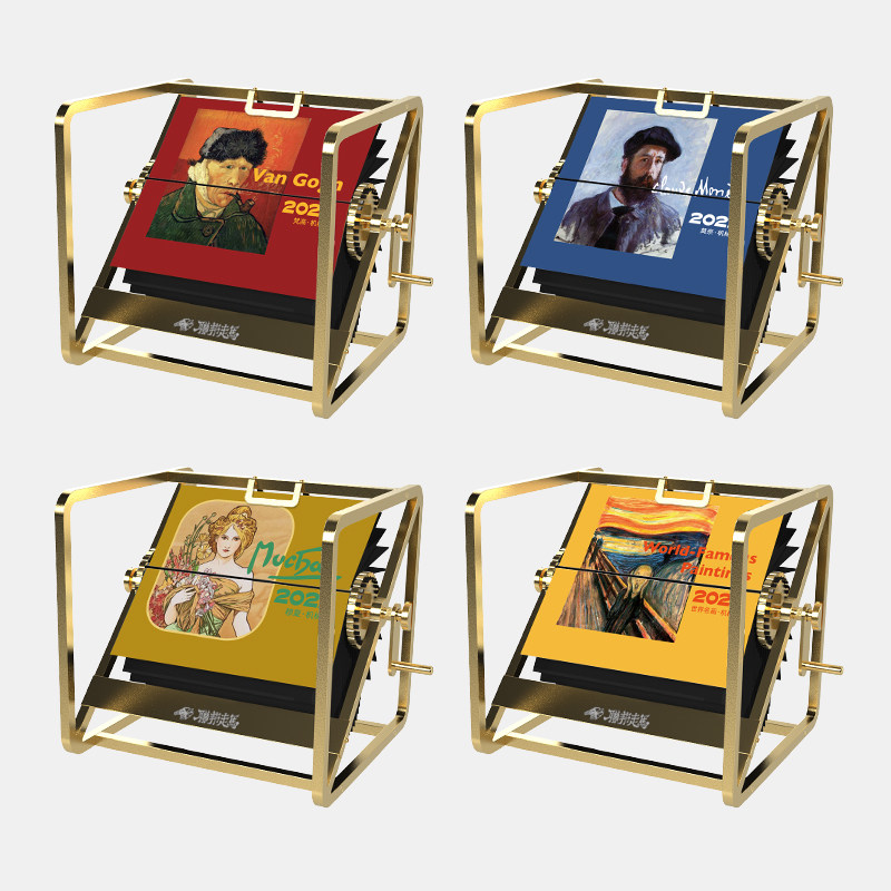 Spot on the spot) Federal Walk Horse 2022 Machinery Calendar 2 0 Full Metal Bracket Hand Calendar Art Creative Gifts