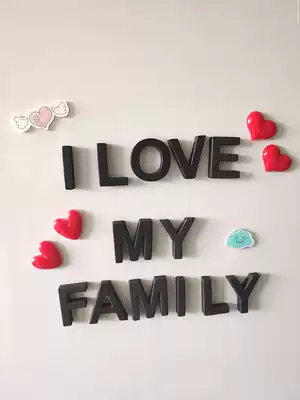 Fun trinkets Refrigerator stickers Decorative creative Nordic ins letter magnetic stickers 3d three-dimensional creative magnets