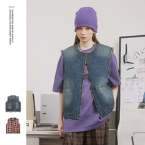 ANSWER ME American retro big pocket overalls Machia women design feeling bifacial wearing cowboy Machia MJ21