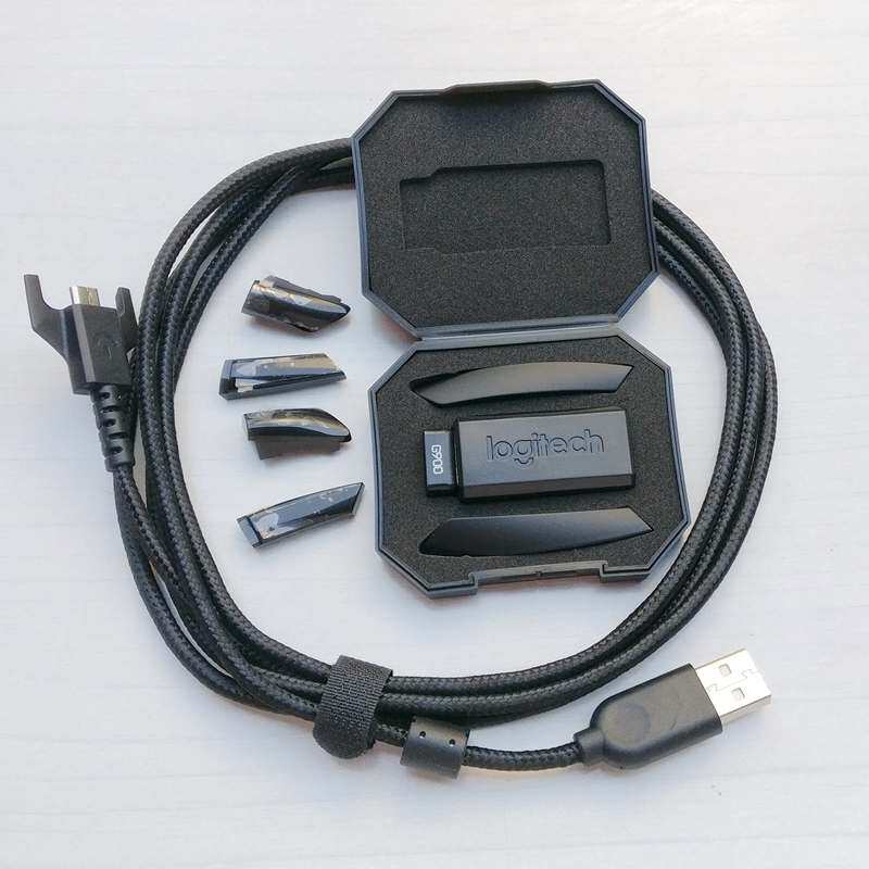 Logic g900 wireless mouse gpw receiver side key keys g903 with heavy charging wire accessories