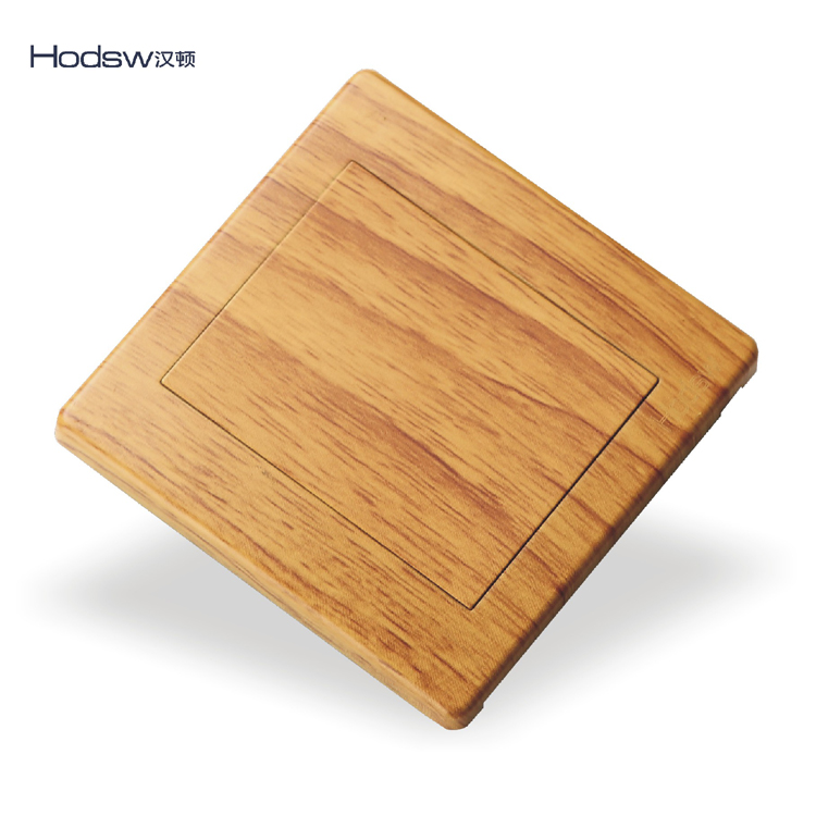 Switch socket retro panel European style yellow wood grain color blank panel blind plate cover plate cover plate 86 type universal folk-Taobao