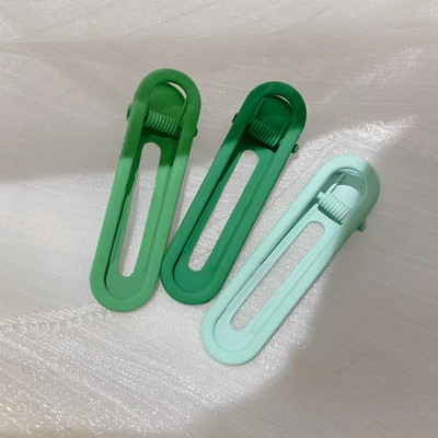 images 9:Color Korean version hair clip female grinding metal shredded hair clip cute forehead Liu Hai clamped face-washing makeup duck mouth card