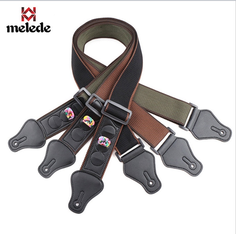 New leather head pure cotton guitar baby bag Folk guitar popular baby bag Multi-function pick card slot piano belt