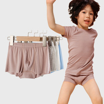 No-mark series CUHK Tong-son-child pure cotton flat angle easy-cut pure color Man cotton panties unkapok PP