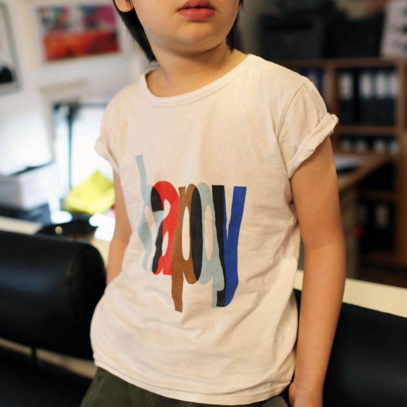 Mid-boy super affordable male and female child neutral Summer thin section full cotton printed cartoon short sleeve T-shirt half sleeve blouse