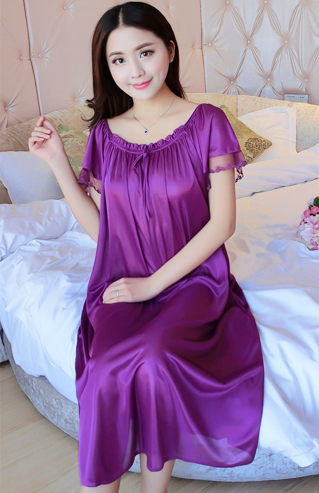 Phụ nữ mang thai nightdress nữ mùa hè kích thước lớn lỏng chất béo mm mang thai thời gian 200 kg dài sexy băng lụa mỏng voan đồ ngủ