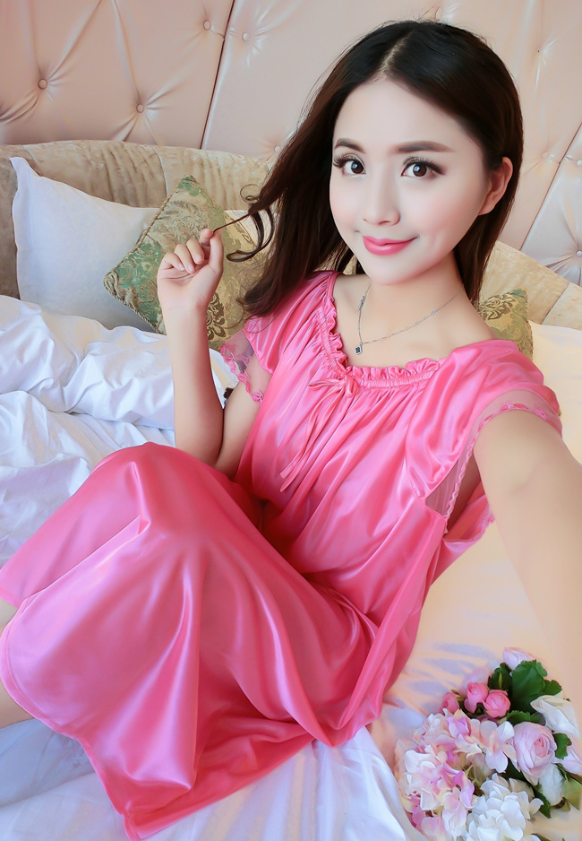 Phụ nữ mang thai nightdress nữ mùa hè kích thước lớn lỏng chất béo mm mang thai thời gian 200 kg dài sexy băng lụa mỏng voan đồ ngủ