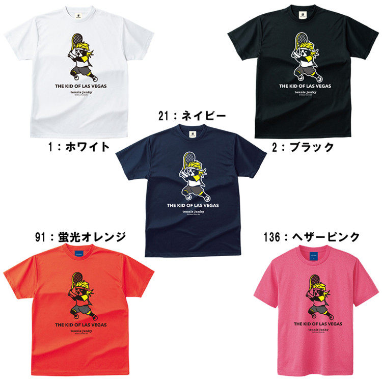Japan with the purchase of JP version Tennis JUNKY Tennis Men's and women's sport short sleeves Sweat Sweat speed dry tj17004