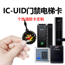 IC-UID cartoon drop glue card cell access control universal elevator induction door card patch CUID replicator keychain