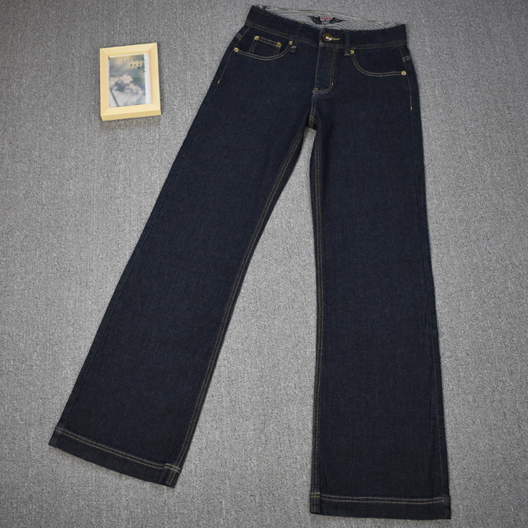 Quần jeans nữ ống rộng ống rộng eo cao mùa xuân và mùa thu mới quần lớn cỡ lớn quần âu nữ 362 thời trang công sở nữ cao cấp