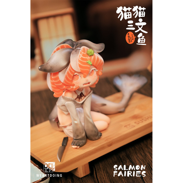 Model Play Bear WeArtDoing Original Character Cat Salmon First Show Deep Baked Figure Ready Stock