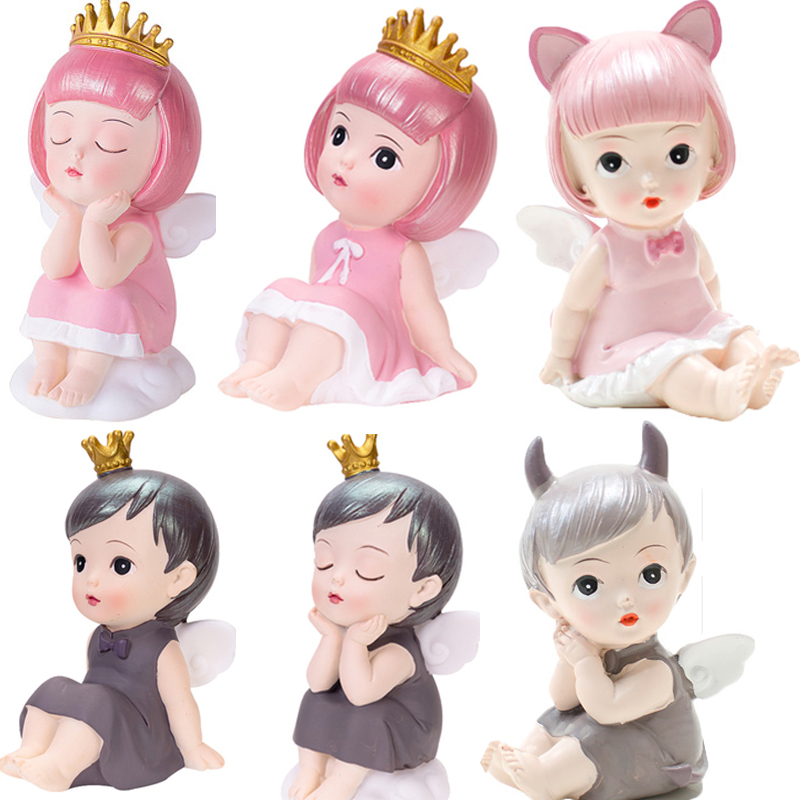 Birthday Cake decoration Dream Angel Demon Aisha and Keller doll cake decoration Baking party dress up