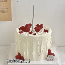 Valentines Day Girl Birthday Cake Decoration Loving Plug-in Net Red Meritocracy Romantic Cake Curved Candle Dress