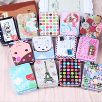 Bbclip small clip leather band hair jewelry box printed small square iron box gift box storage box box box box box
