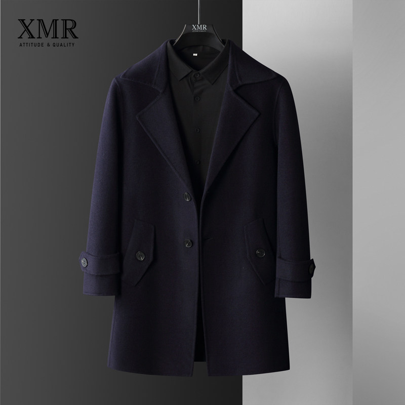 What about Mao, the men's long version of the autumn and winter thickened, and the two sides of the casual suit men's cashmere windsuit