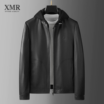 Genuine Leather Leather Jacket Jacket Mens Hat Spring Autumn Windproof Warm Outerwear Mens Leather Clothes New 2022 Explosive Mens Clothing