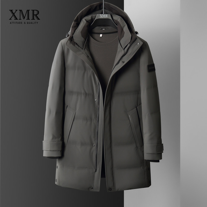 Mid-length version down jacket for men's autumn and winter new boarder down clothes in winter outdoor windproof and cold-proof warm cotton clothes