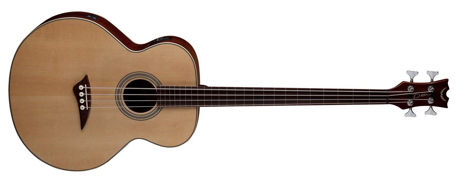 Dean EAB FL Acoustic-Electric Bass Fretless Guitar with Sati
